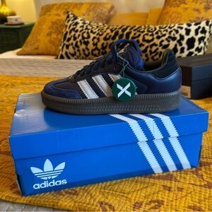 Adidas Navy Blue Samba Sneakers